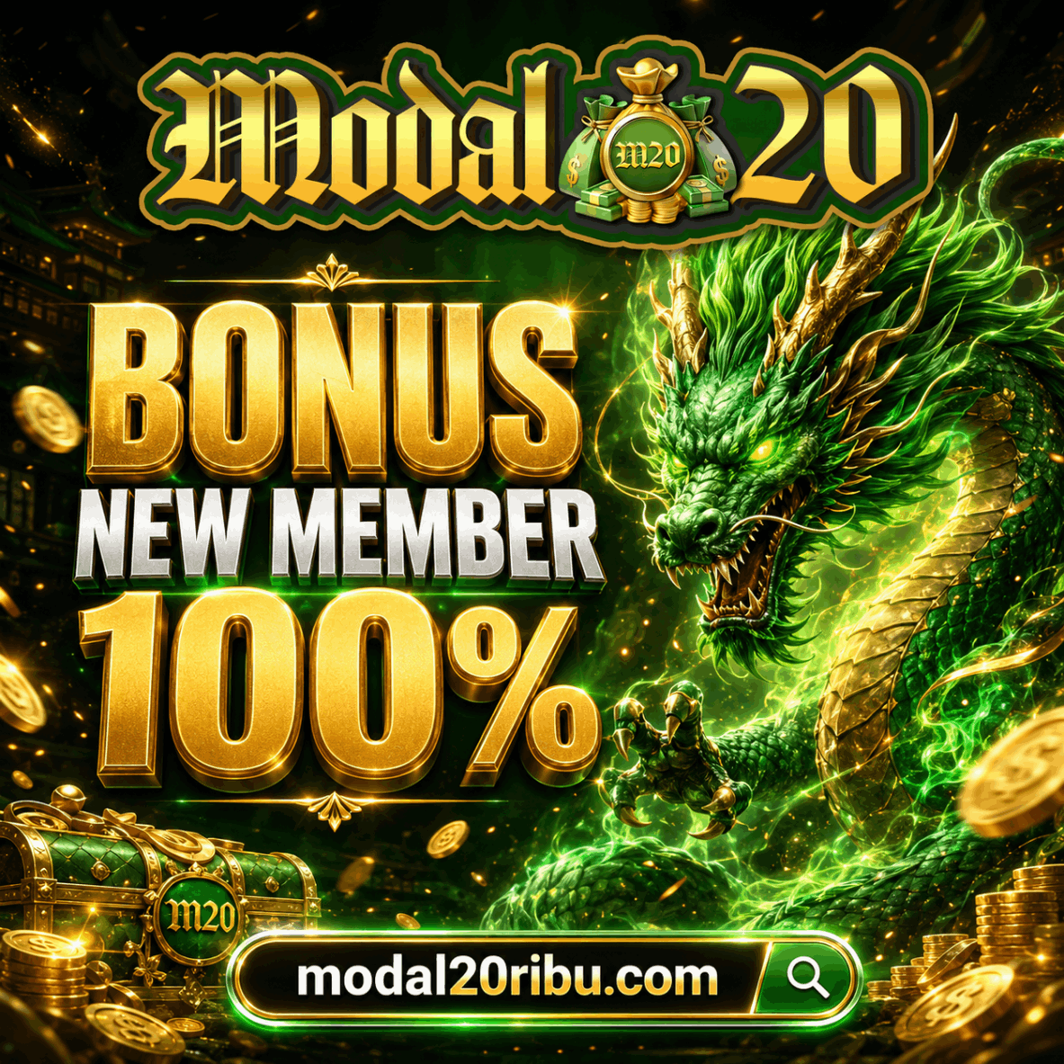 Bonus New Member 100% Modal20